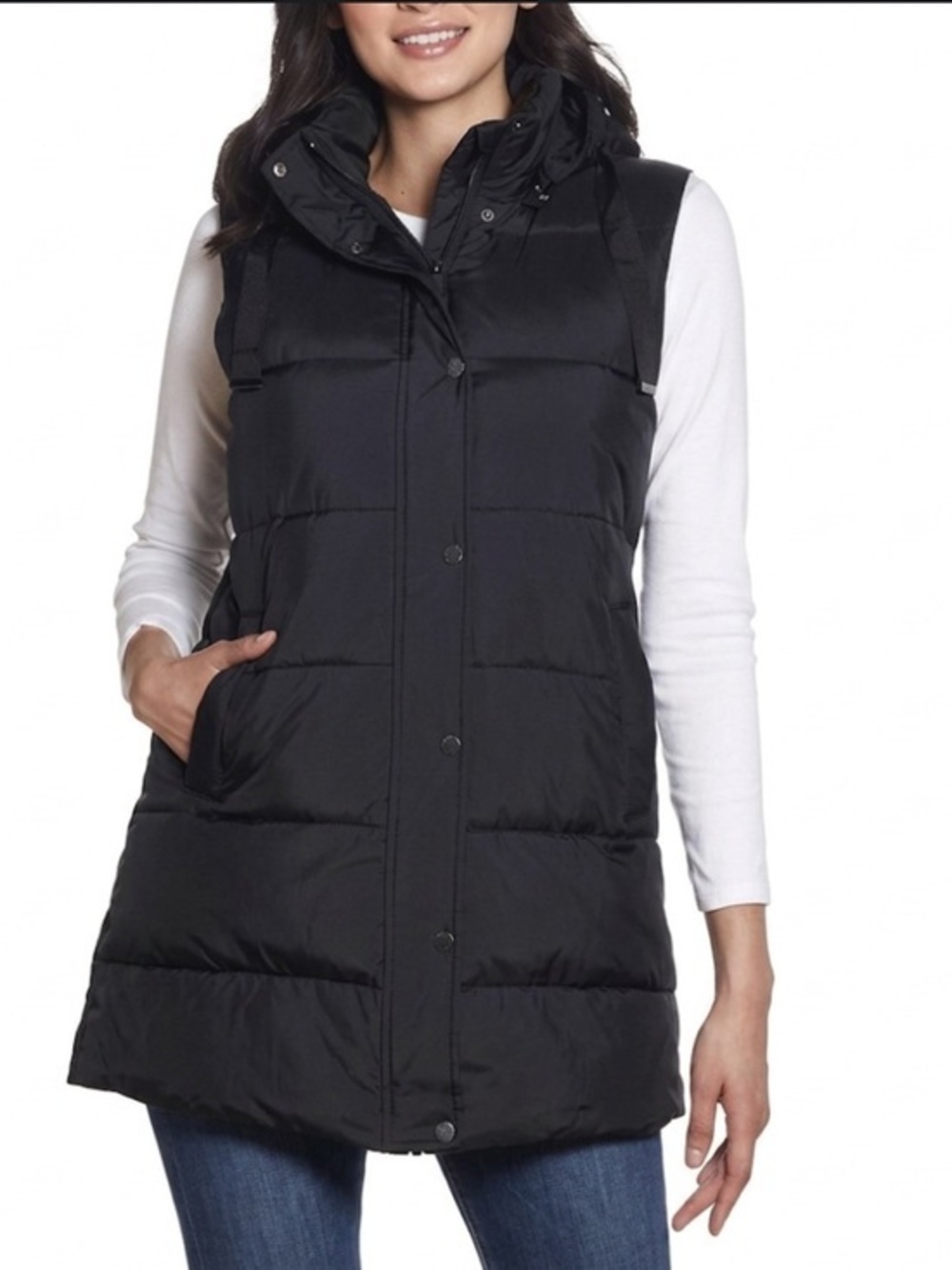 Weatherproof Women's Long Puffer Vest Size XL